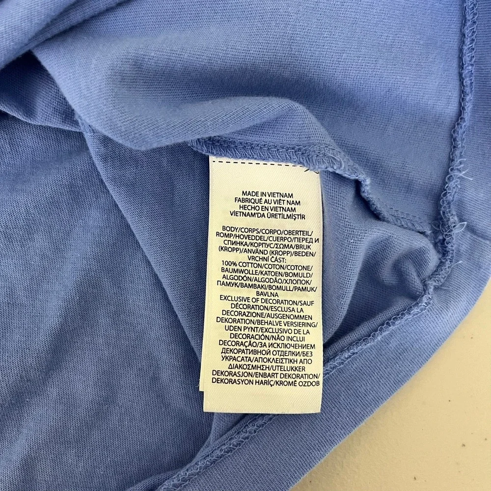 Polo Ralph Lauren Mens Custom Slim Fit Blue T-Shirt Large Yellow Pony Logo